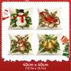 Retro Christmas Theme Pillowcase Printed Polyester 40/45/50Cm Throw Pillowcover Decorative Sofa Cushion Pillowslip Home Decor