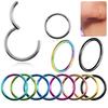 10 ks titánových krúžkov do nosa Septum Piercing Clicker Krúžky do nosa Piercingy Sklopné segmentové krúžky Piercing do chrupavky Ušné Piercingy Unisex Body Šperky