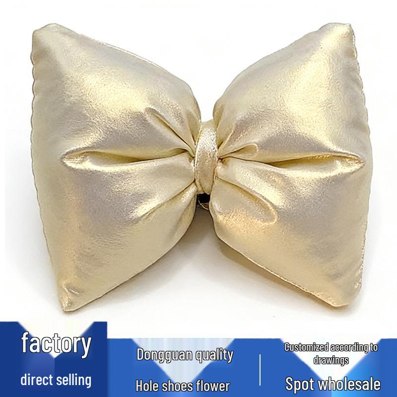 Cotton Bow Shoe Flower Hole Buckle Decoration Accessories