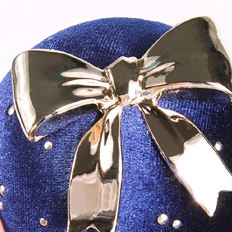 Stylish Round Rings Presentation Holder Round Bowknot Embellished Rings Case Soft Liner Rings Jewelry Display Holder Box