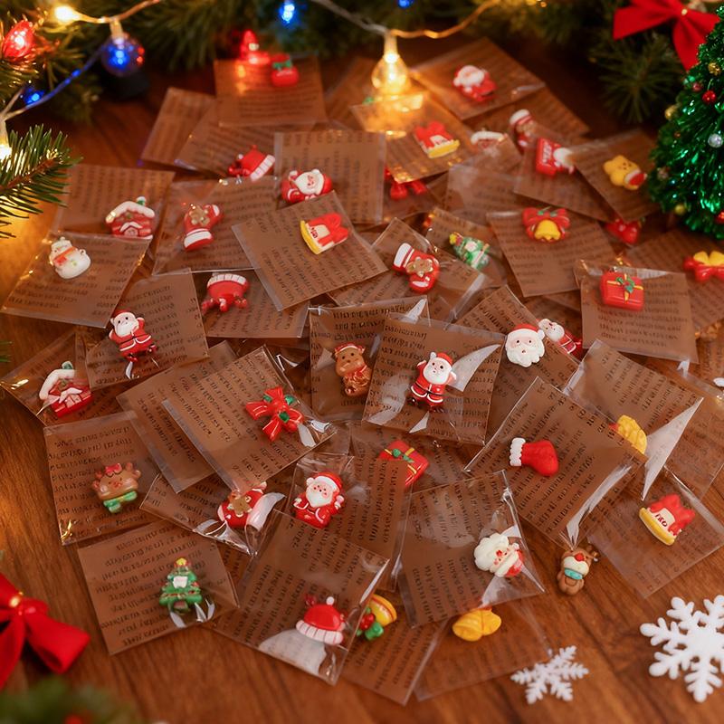 10/20PCS Resin Christmas Fridge Magnets Cartoon Santa Claus Snowman Xmas Tree Magnet Christmas Decoration For Home New Year Gift