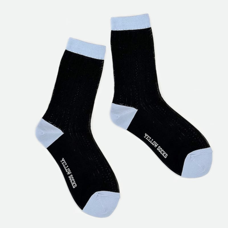 YELLOWSOCKS PUNCHING SEE-THROUGH BLACK