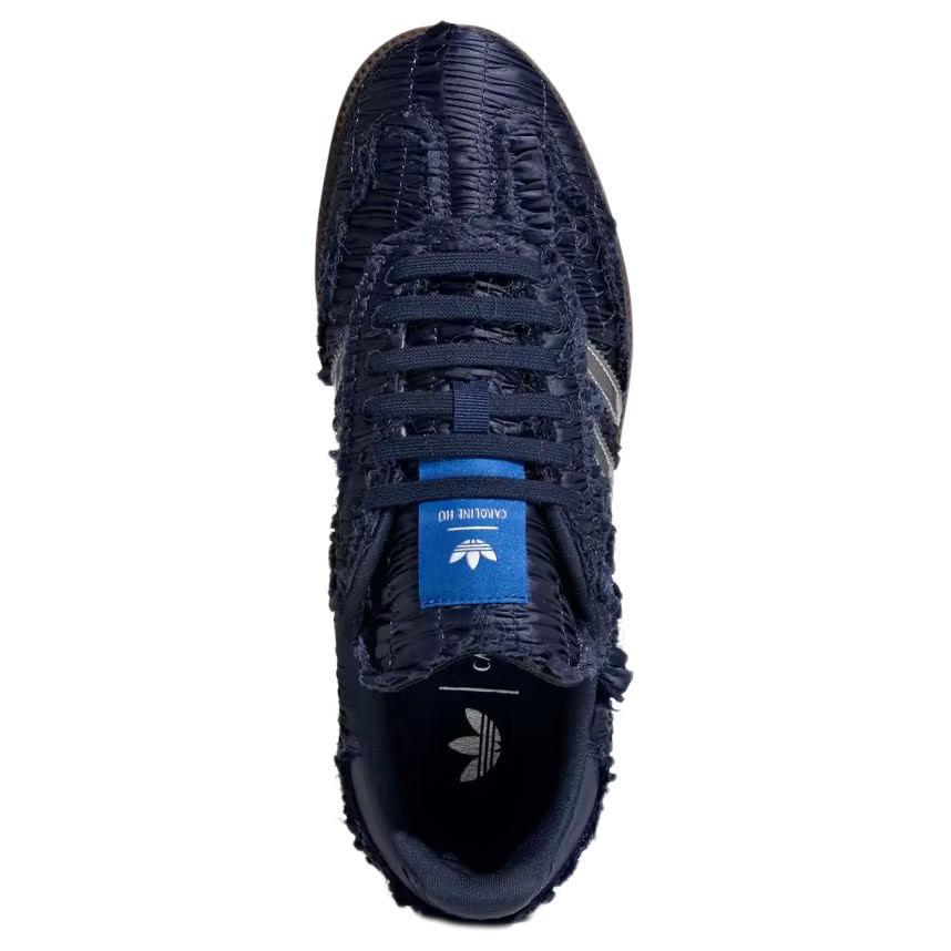 adidas Caroline Hu x Samba OG Satin Pack - Dark Blue Men Sneakers Silver-Metallic Chalk-White JP9282