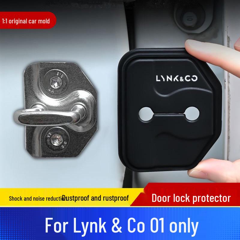 Lynk & Co 01 Car Door Lock Cover: Dustproof, Anti-rust, Shock-absorbing Silicone Sleeve