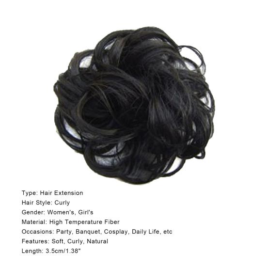 Hair Extension Woman Bun With Wavy Hair Synthetic Bud Hair Chignon Wig