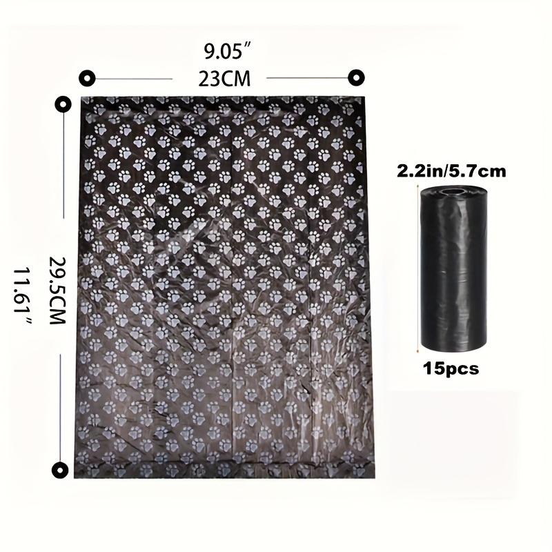 5 Rolls Extra Thick Leak Proof Dog Waste Bags Paw Print Durable Outdoor Walks Easy To Clean