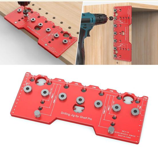 Cabinet Adjustable Shelf Jig Drill Guide Rustproof Corrosion Resistant High Accuracy Cabinet