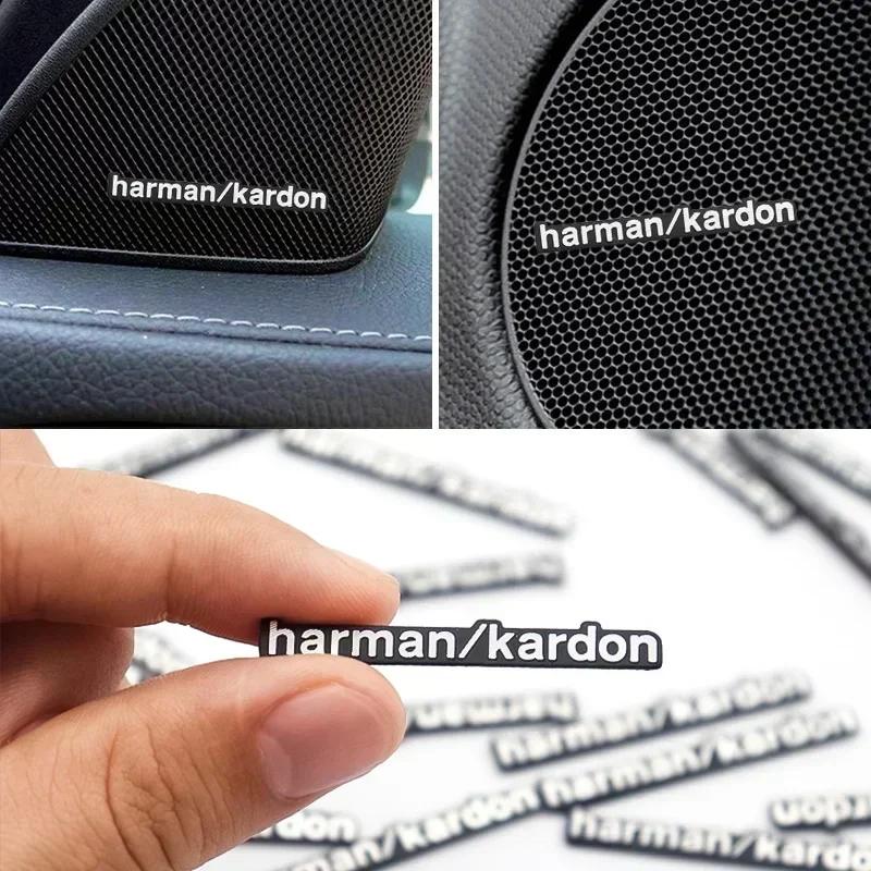 4pcs/8pcs High-quality Metal Harman/kardon Car Hi-Fi Speaker Audio Speaker Badge Stereo Emblem Sticker Auto Styling Accessories