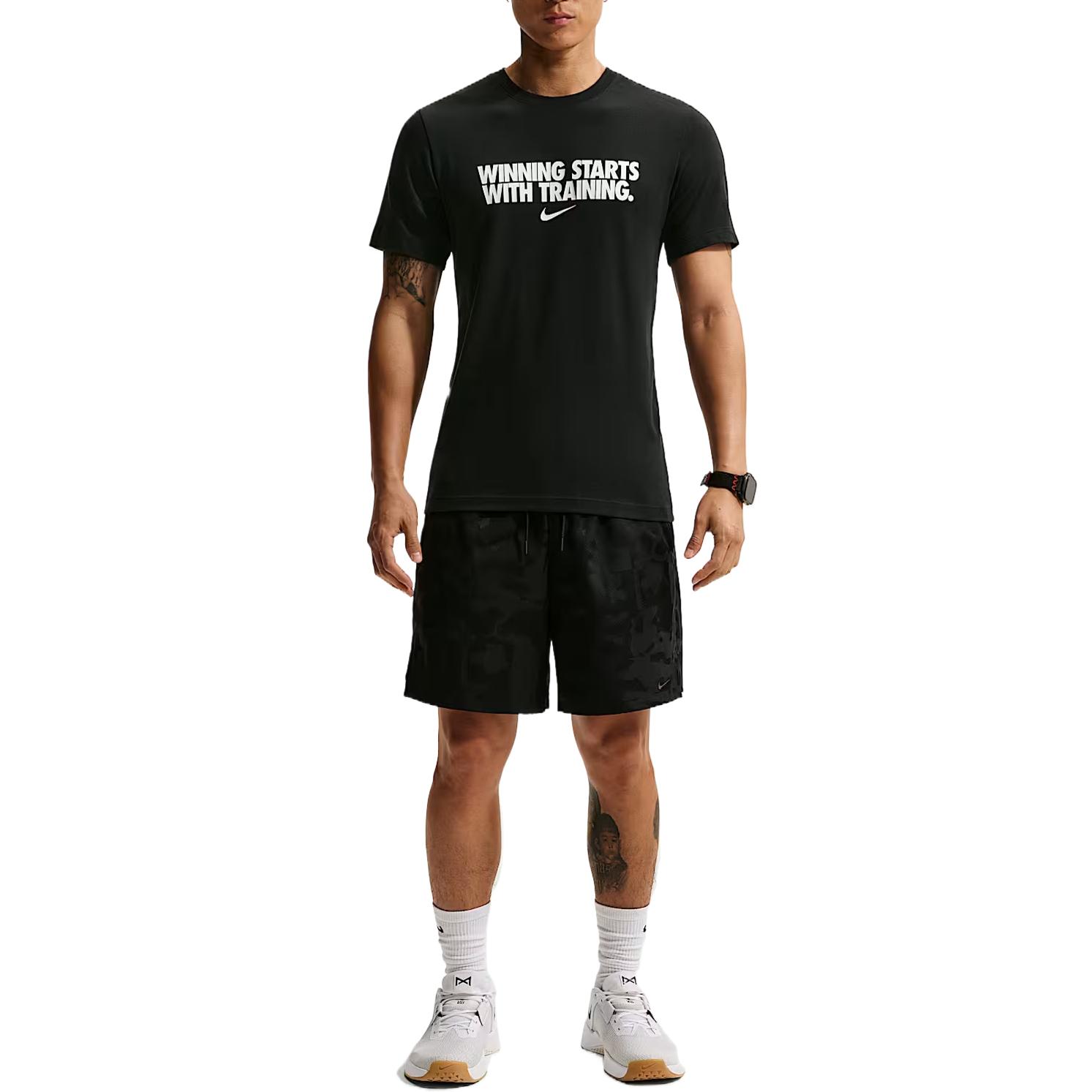 Nike Dri-Fit Round Neck Quick-Dry Moisture-Wicking Breathable T-Shirt Men tops HV4188-010 S
