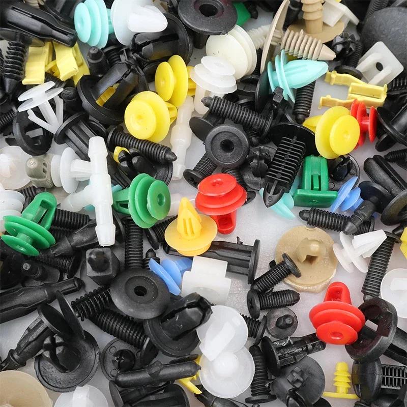 50/100/500pcs Car Clips Auto Fastener Random Mixed Bumper Clips Retainer Car Fastener Rivet Door Panel Liner Car Accessories