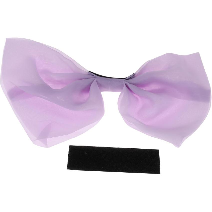 Motorcycle Helmet Accessories Decoration Large Bow for Motorcycle Bicycle Skiing Helmets Pink Mesh Sticker 1 Set