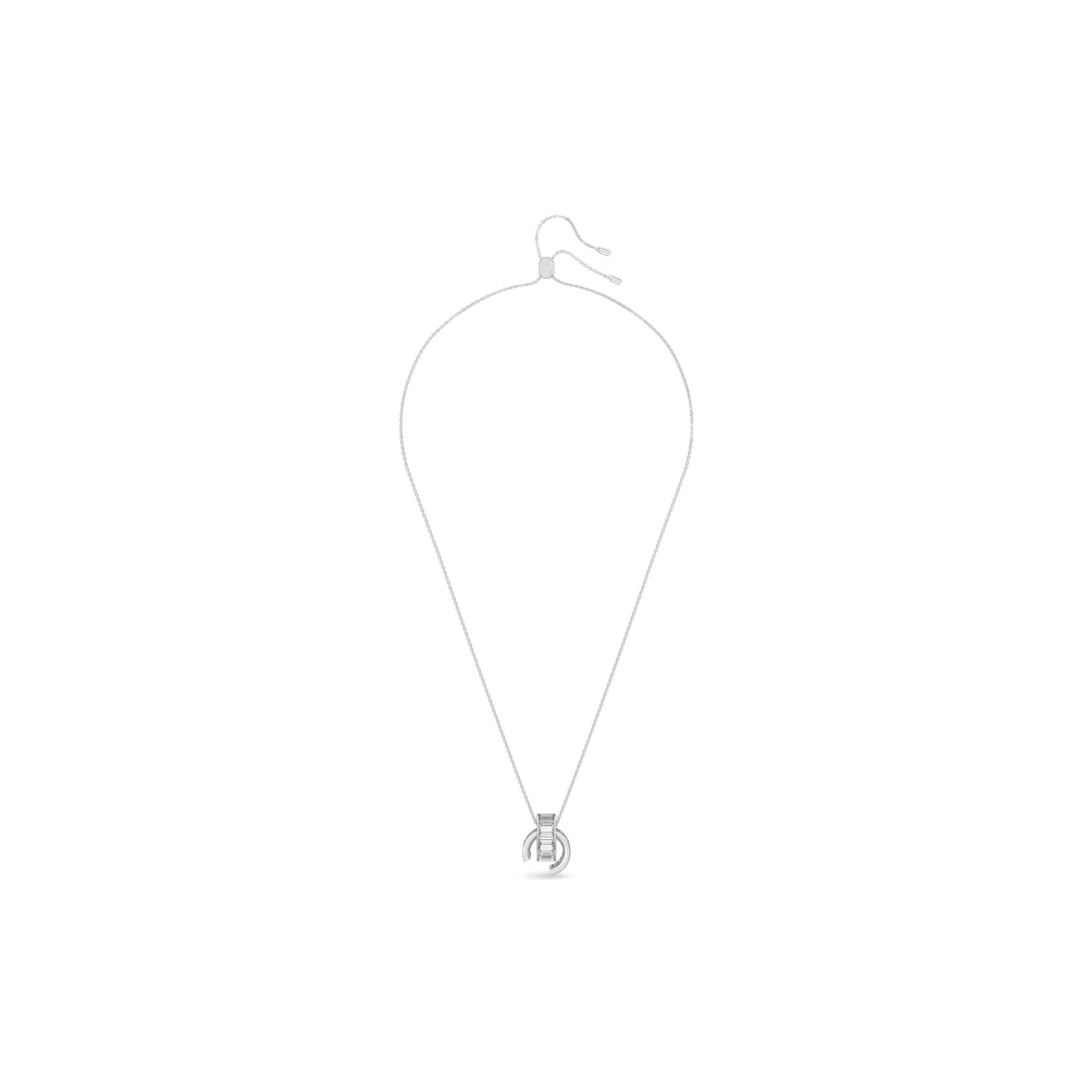 Swarovski Matrix Pendant Rectangular Cut Exquisite Fashion Crystal Necklace Women necklace White 5639628 Box (Random Color)