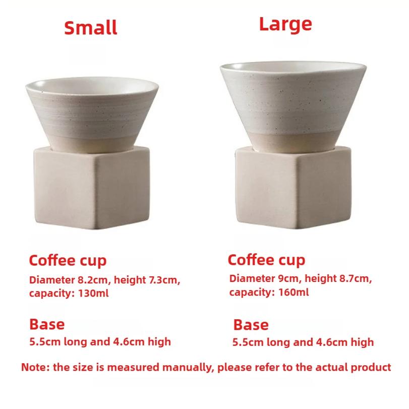 1 taza de cerámica japonesa retro con forma de cono triangular para té y café, taza de porcelana rugosa para café con leche, para el hogar y la oficina.