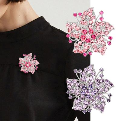 Damen Brosche Blumenform Dekor Anzug Rutschfeste Schultertasche Strass Mantelkragen Hut Schal