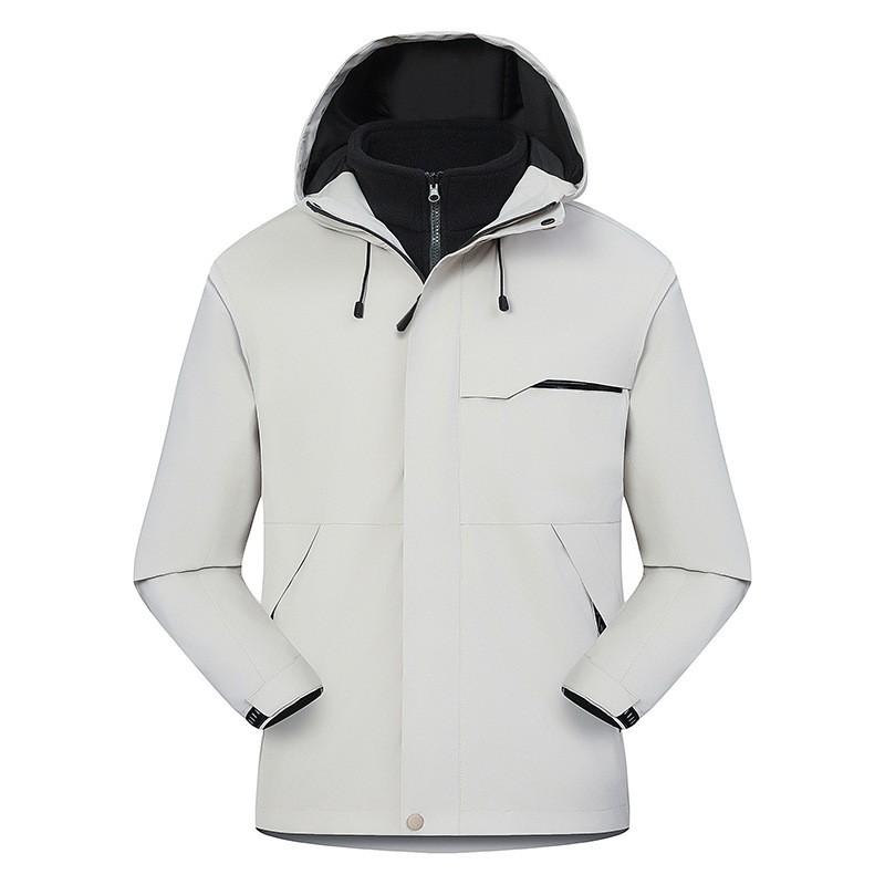 Unisex 3-in-1 Waterproof Windproof Outdoor Jacket With Removable Fleece Liner Hiking Climbing Fall Winter