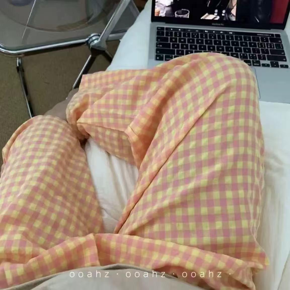 

Dopamine Plaid Wide-Leg Women s Pants - Spring/Autumn, High Waist, Straight Leg, Casual One Size