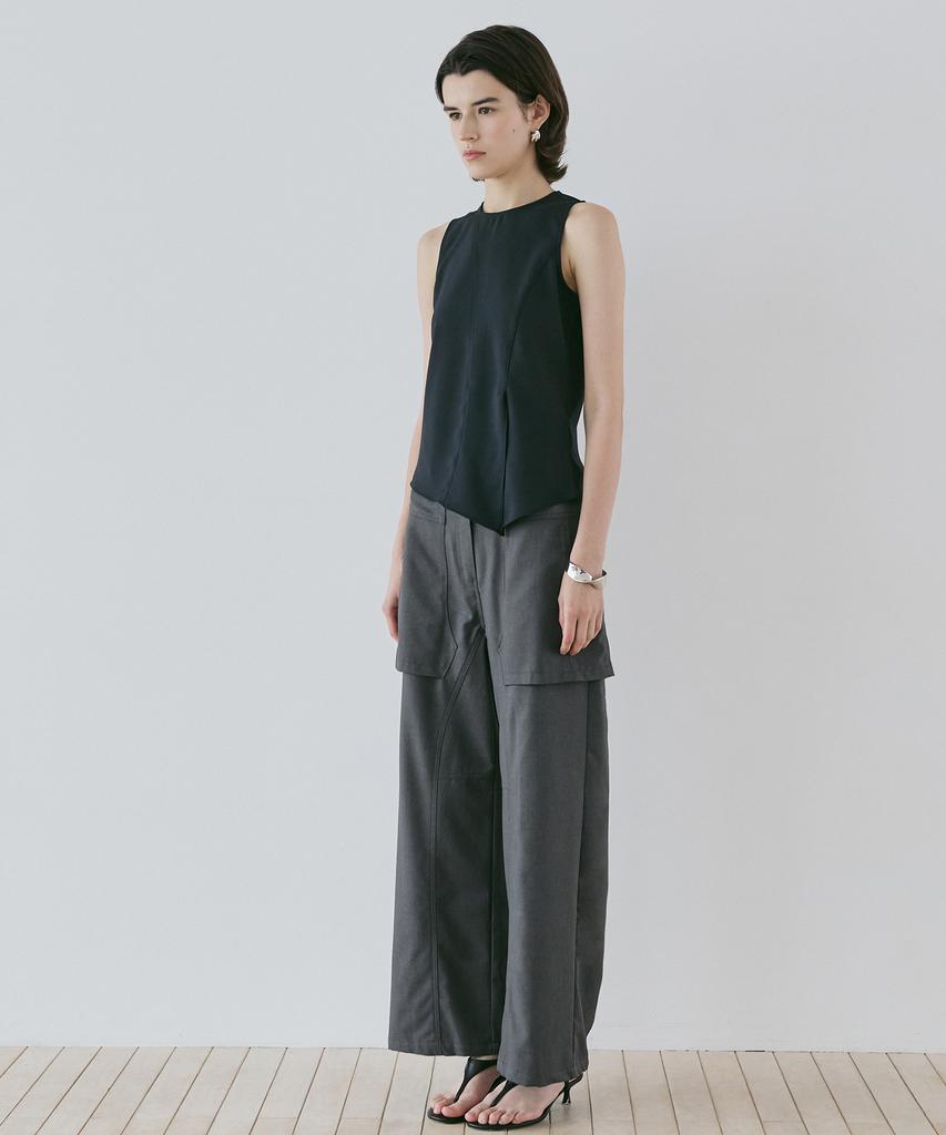 Baillie Layered Flap Pants (Charcoal)