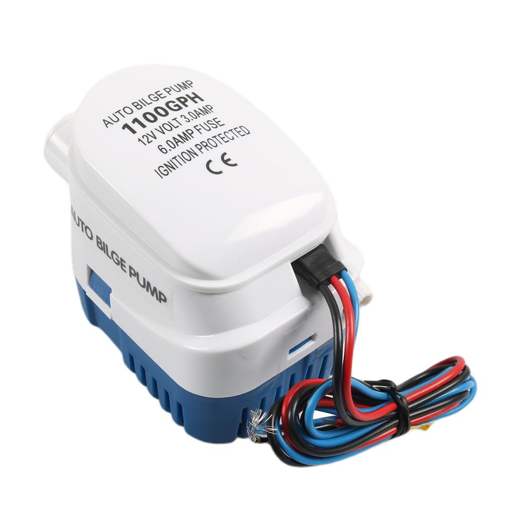Pompă de santină submersibilă automată pentru barcă 12V Volt DC Pompă electrică marină de apă Mică Auto 1100GPH Cu întrerupător