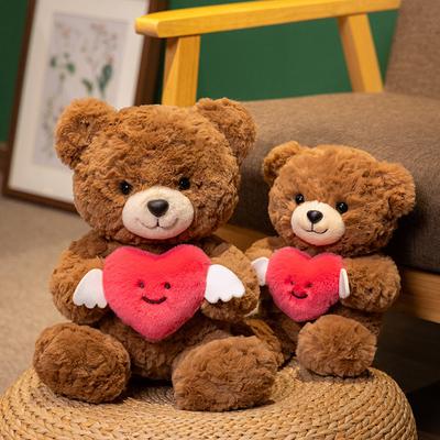 Valentinstag Geschenk für Freundin zum Umarmen Liebesbär Plüschpuppe Niedliche sitzende Teddybärpuppe Geburtstagsgeschenk