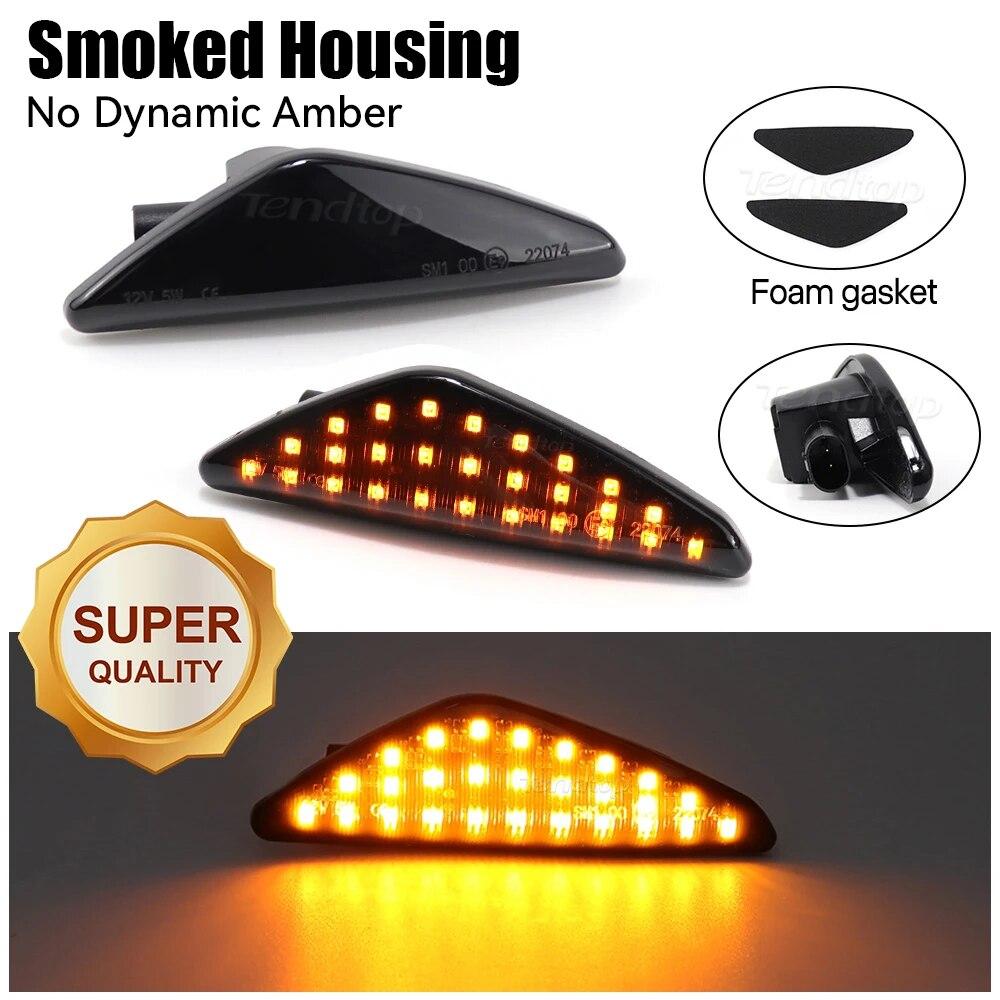 2PCS LED Dynamic Flowing LED Side Marker Turn Signal Lights  For BMW X5 E70 X6 E71 E72 X3 F25