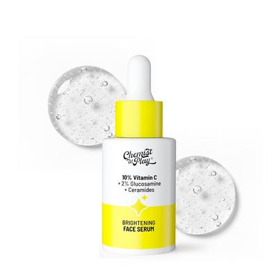 Chemist At Play Vitamin C Face Serum 10 Percent Brightening Glow For Even Tone Dark Spot Care All Skin Types 30 Ml