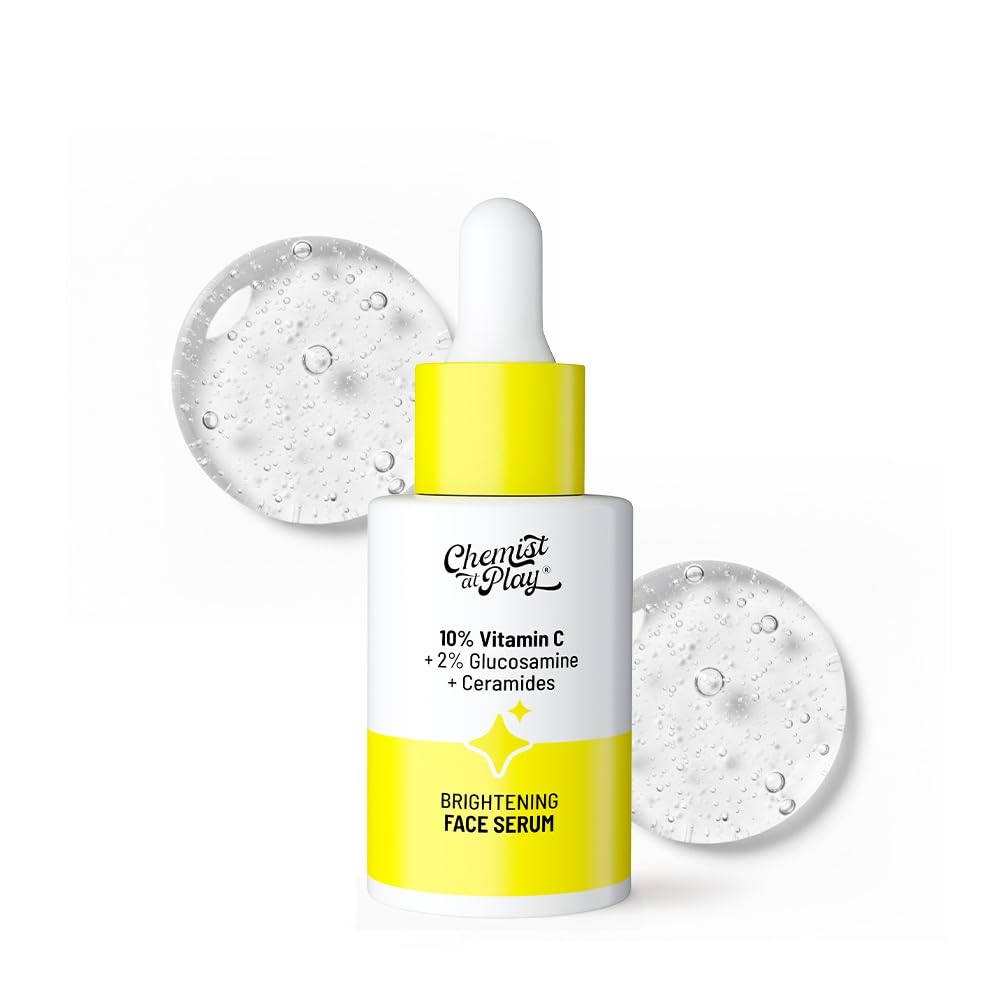 Chemist At Play Vitamin C Face Serum 10 Percent Brightening Glow For Even Tone Dark Spot Care All Skin Types 30 Ml