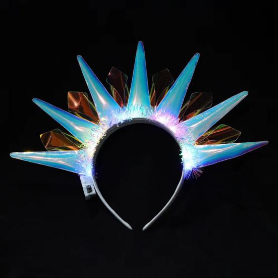 Luminous Headband LED Light Up Headwear Battery Powered Halloween Christmas Birthday Events Glow Hair Hoop Party Hair Accessory