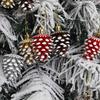 6Pcs Lovely Pine Cone Festival Xmas Decoration Christmas Tree Hanging Ornament