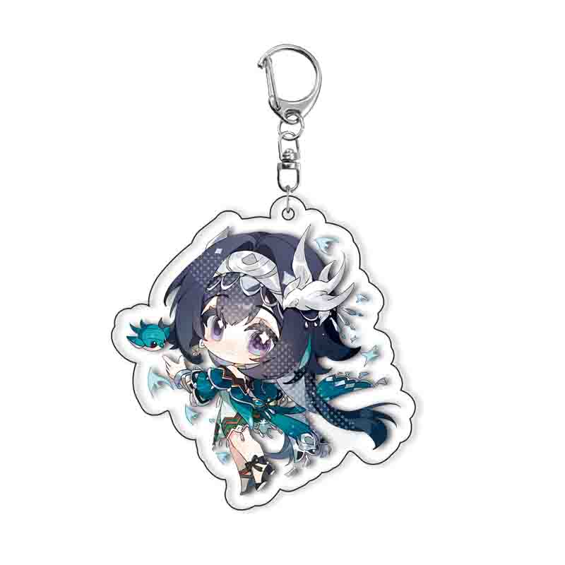 

Genshin Impact Project Anime Keychain For Yumemizuki Mizuki And Lan Yan Key Chain Small Pendant Bag Cartoon Keyring Fans Gifts 6 cm