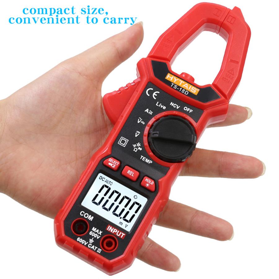 TS-18D AC/DC Digital Clamp Meter High-Precision Multimeter Clamp Current Meter with Temperature and Capacitance Measurement