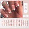 24 Stück Natürliche Nude Französische Tragbare Falsche Nägel Full Cover Nägel Gel Press On Abnehmbare Fertige Fingernagel Nagelwerkzeug