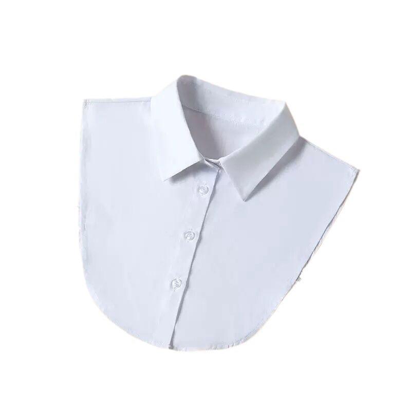 Women's Fake Collar: White Multi-Style Decorative Shirt Collar - Square, Stand-Up, Round Collars in Cotton for Spring & Autumn