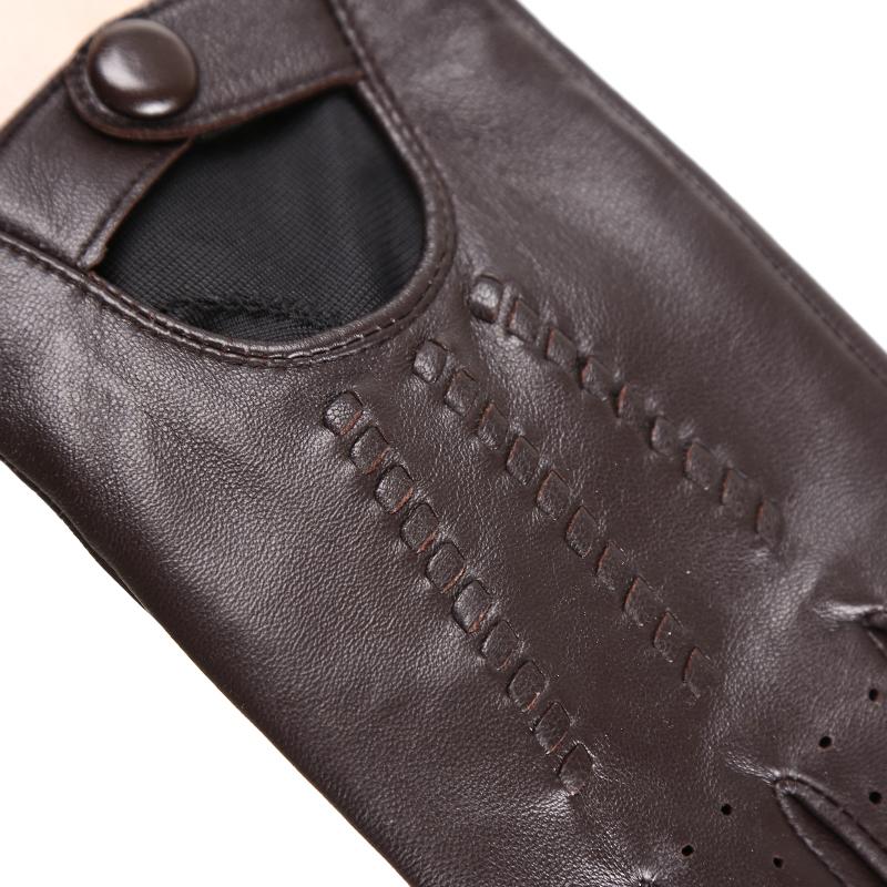 High Quality Men's Gloves Sheepskin Warm Winter Fashions Touch Screen Leather Gloves 2003