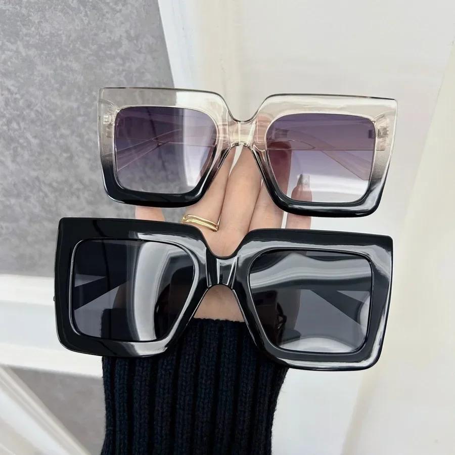 Geometric Square Designer Sunglasses Female Male Big Frame Lovely Sun Eyewear Female Male Stylish Oculos De Sol