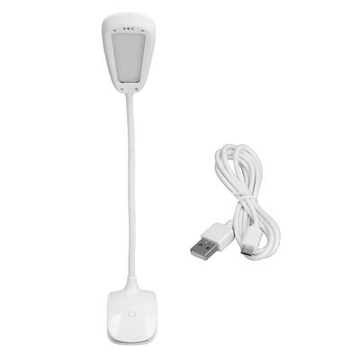 Clip Light USB Rechargeable 3 Speed Touch Foldable Flexible Gooseneck LED Clip Table Lamp Dormitory Reading Lamp