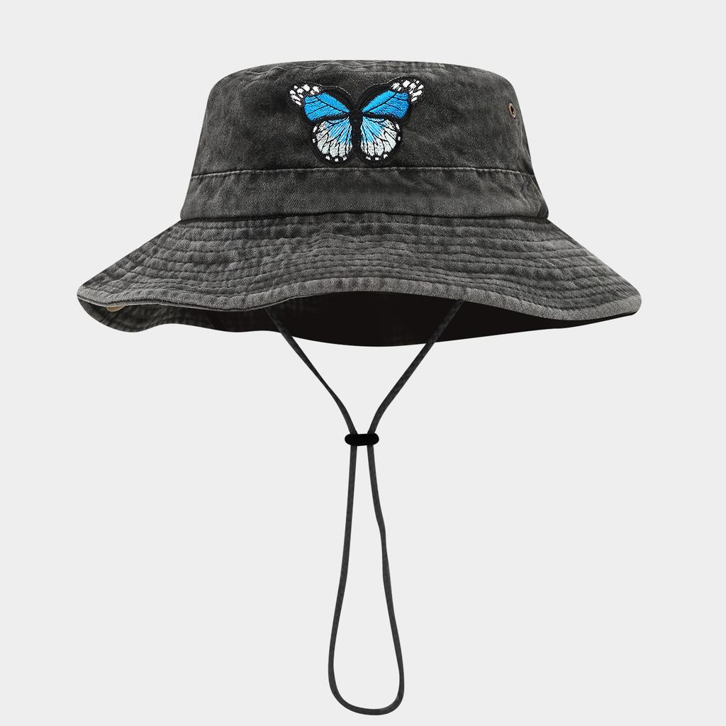 Japanischer Stil Gewaschene Baumwolle Sonnenhut Damen Sommer Outdoor Wandern Camping Bergsteigen Hut Herren Angeln Sonnen Eimerhut Mit Seil