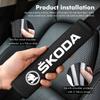 cqmes7 Car Seat Belt Shoulder Protector Cover Safety Belt Padding Pad Mat For Skoda VRS Octavia 1 2 3 Rapid Kodiaq Karoq Fabia Kamiq