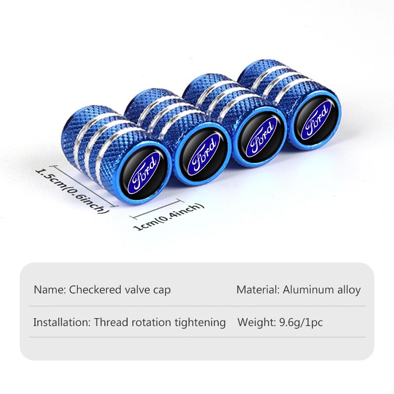 4PCS Car Logo Wheel Tire Valve Stem Caps Airtight Cover Auto Interior Accessories For Ford mk2 mk3 Ranger Mondeo mk4 S-MAX Kuga