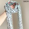 Polka Dot Floral Print Silk Scarf Thin Neck Scarf Hair Band Bag Ribbon For Women Vintage Daily Wear Accessory