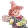Pumpkin Scarecrow Figurine Handcrafted Resin Statue Fall Harvest Decoration Home Garden Thanksgiving Decor