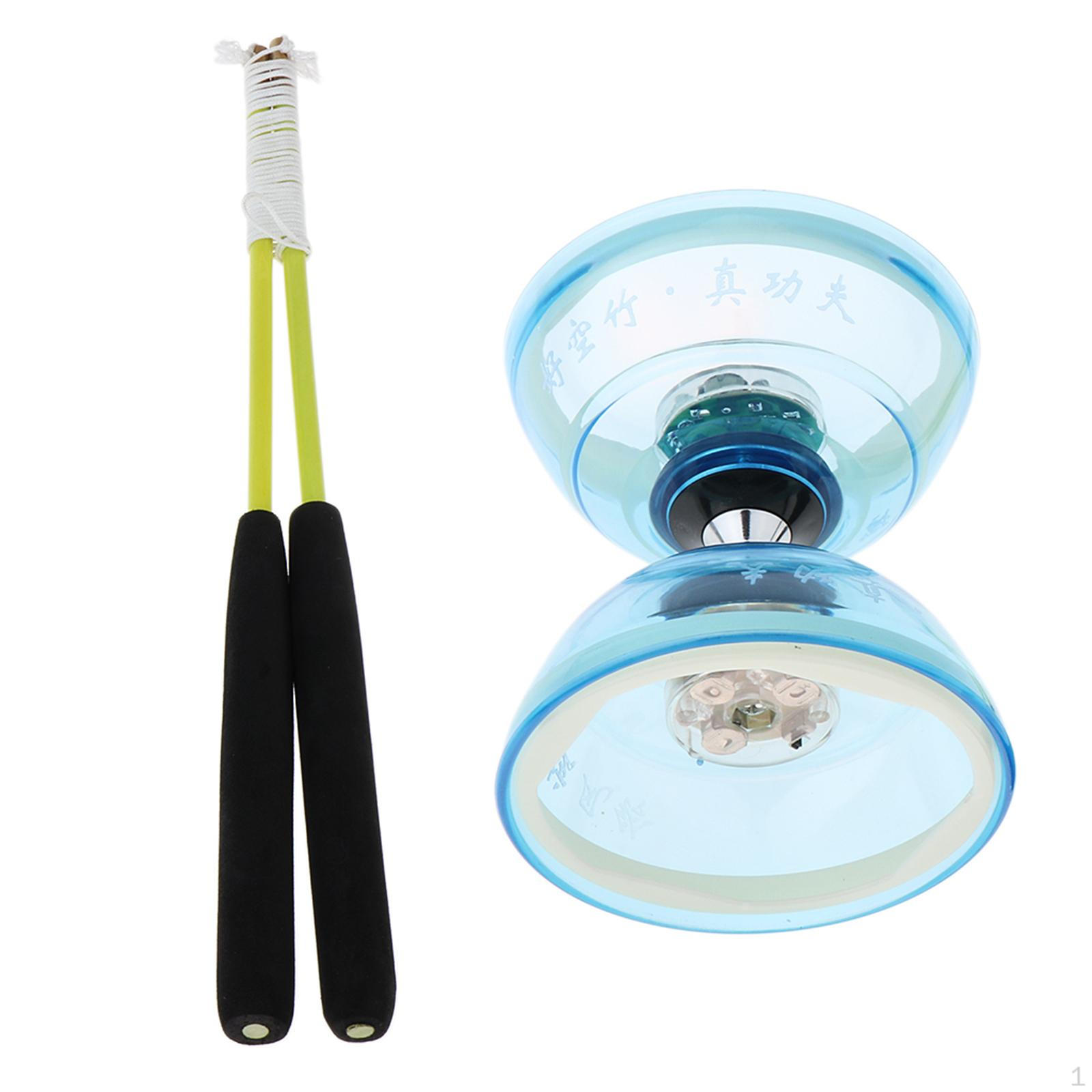 

Іграшка для жонглювання Diabolo з трьома підшипниками з набором ниток для дітей. Подарункове світло
