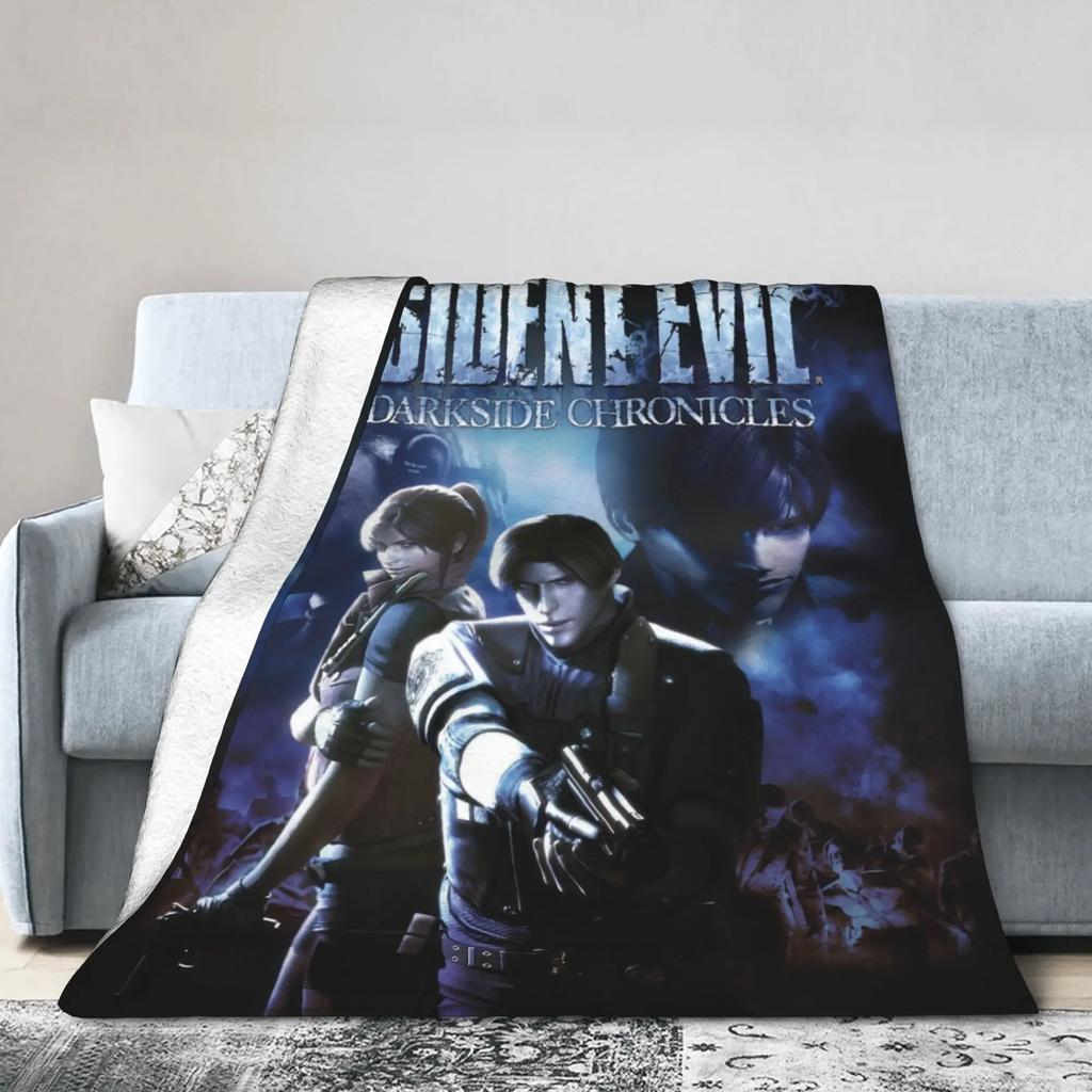 Leon S Kennedy Resident Evil Warm Soft Plush Throw Blanket for Kids and Adults Funny Flannel Bedspread for Sofa Bed Cover