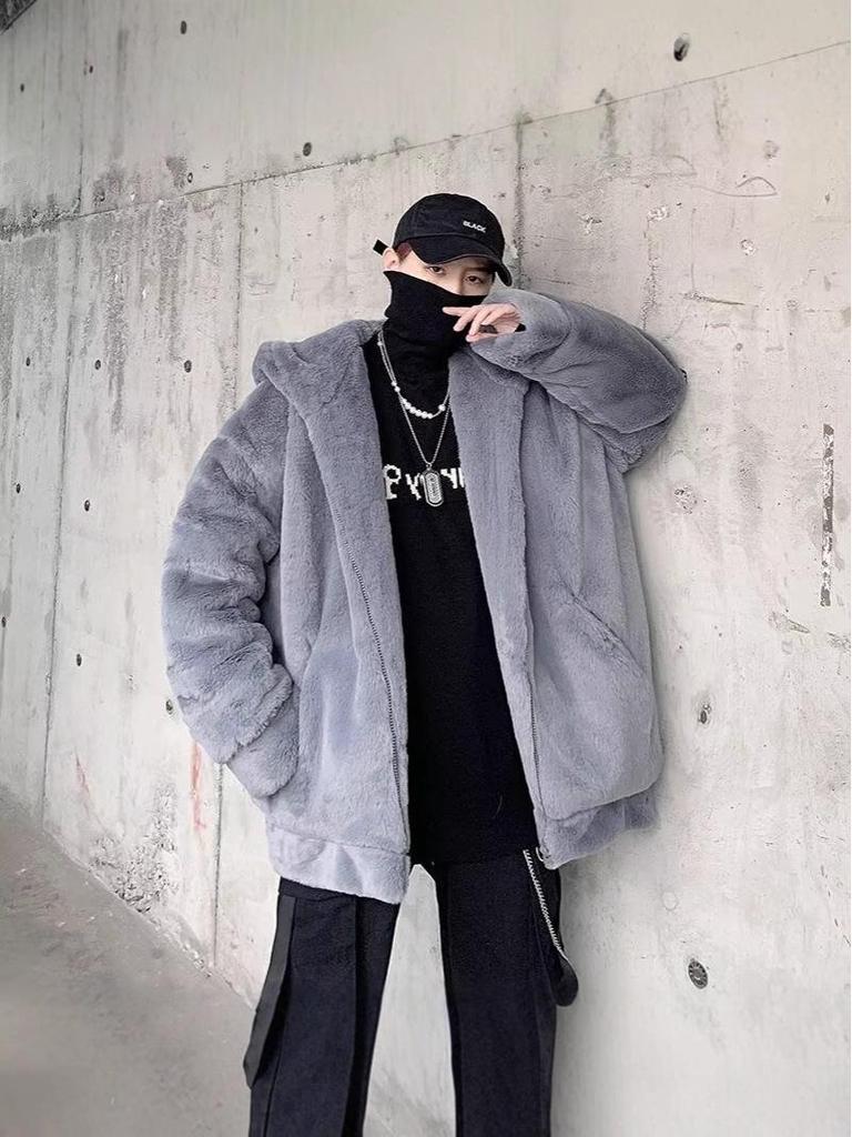 Herren Winter Lammwolle Fleece Verdickte Baumwolljacke