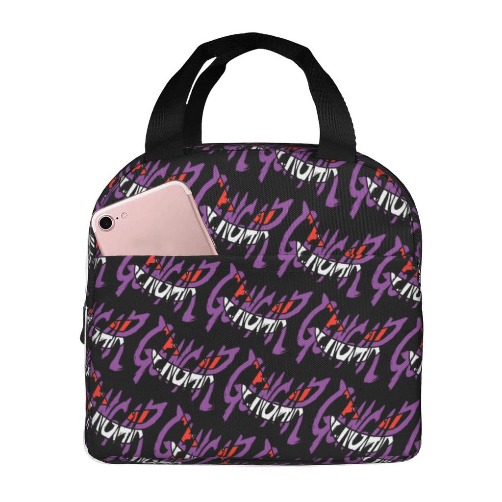 Custom G-Gengars Insulated Lunch Bag for Camping Travel Cartoon Leakproof Cooler Thermal Lunch Box Unisex