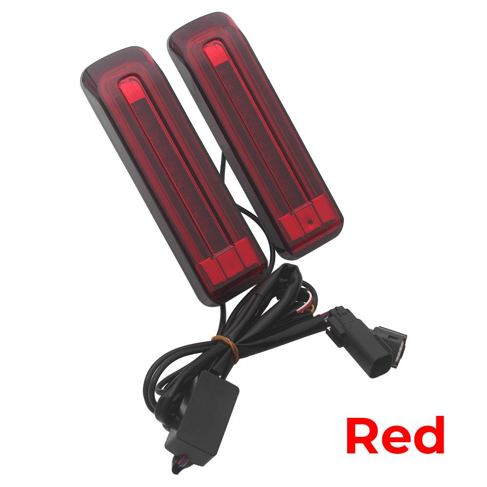 

1Pair Rear Saddlebag LED Insert Light Motorcycle For Harley Touring Road Glide Limited FLTRK 2020 2021 2022 2023 2024 красный