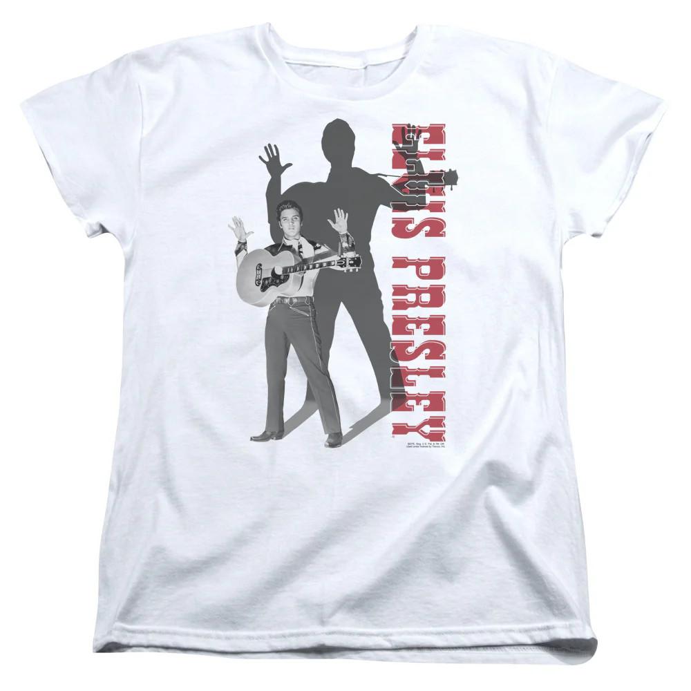 

Elvis Presley Look No Hands Womens T Shirt White Officially Licensed 3XL