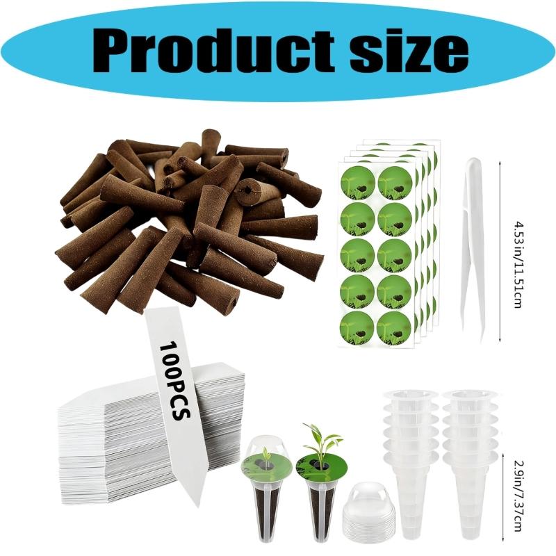 Aquaponics Starter Set with Seedling Cubes And Net Cups Hydroponic Planter Grow Baskets For Home Gardening