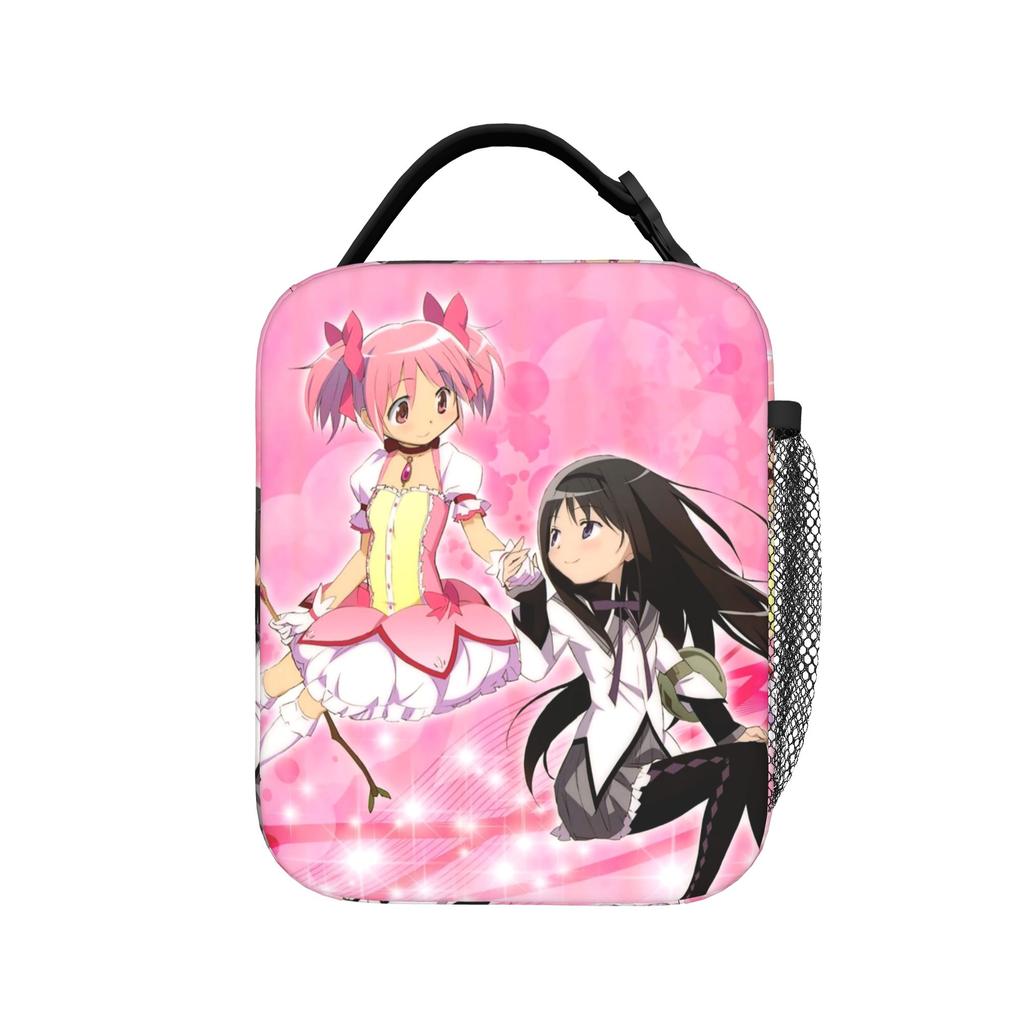 Puella Magi Madoka Magica Insulated Lunch Bag Portable Cute Anime  Reusable Cooler Bag Tote Lunch Box School  Outdoor Food Bag