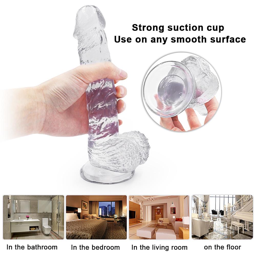 MoDi Godemichets transparents Sex Toys pour femmes Big Dick Pénis adulte Gode réaliste