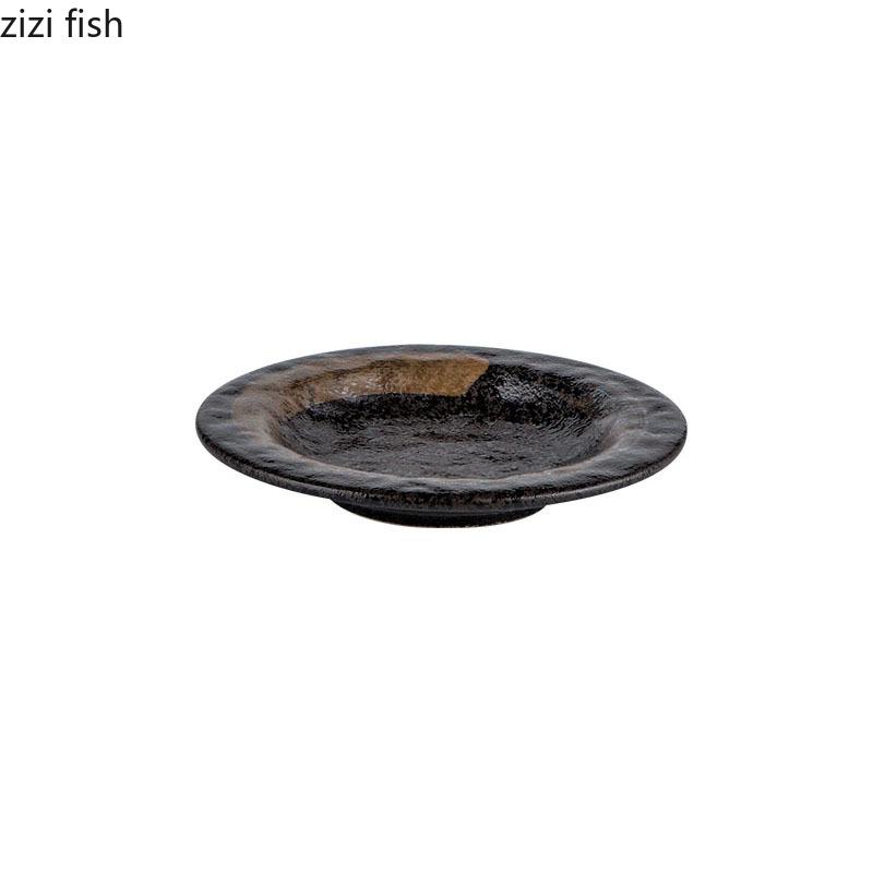 Vintage Ceramic Dinner Plate Thick Soup Plate Pasta Plate Salad Plates Dessert Dish Snack Plates Restaurant Specialty Tableware